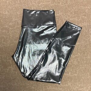 Silver Nike Shiny Metallic Leggings